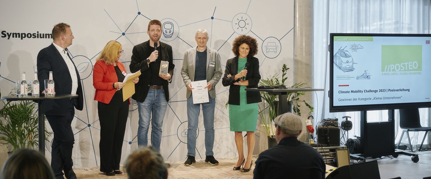 The award presentation at Deutsche Bahn