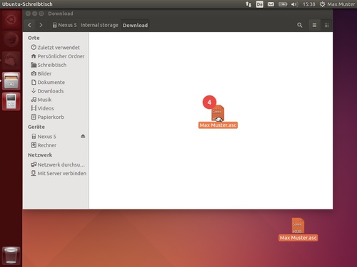 Ubuntu: Dateien per USB auf ein Android-Smartphone kopieren